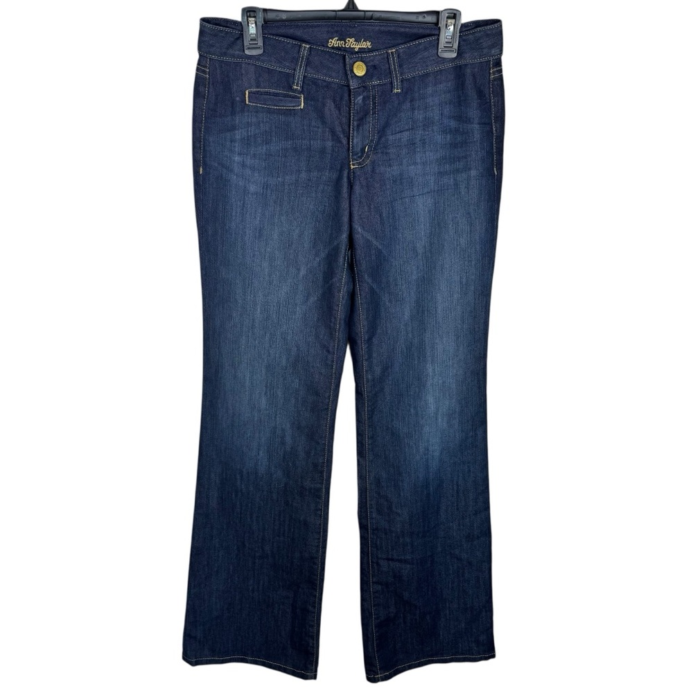 Ann Taylor Lindsay Waist‎ Low Rise Modern Fit Blue Denim Jeans 8 Long